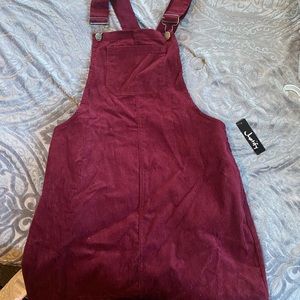 Justify Maroon Corduroy Skirt
